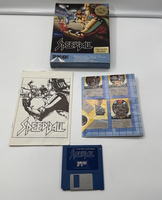 Speedball Atari St  3.5'' Disk Manual and Poster Video Game Spotlight Software