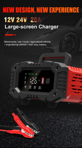 20A/10A Car Motorcycle Battery Charger 12V/24V Smart Charger Lithium Lead-Acid - Picture 9 of 25