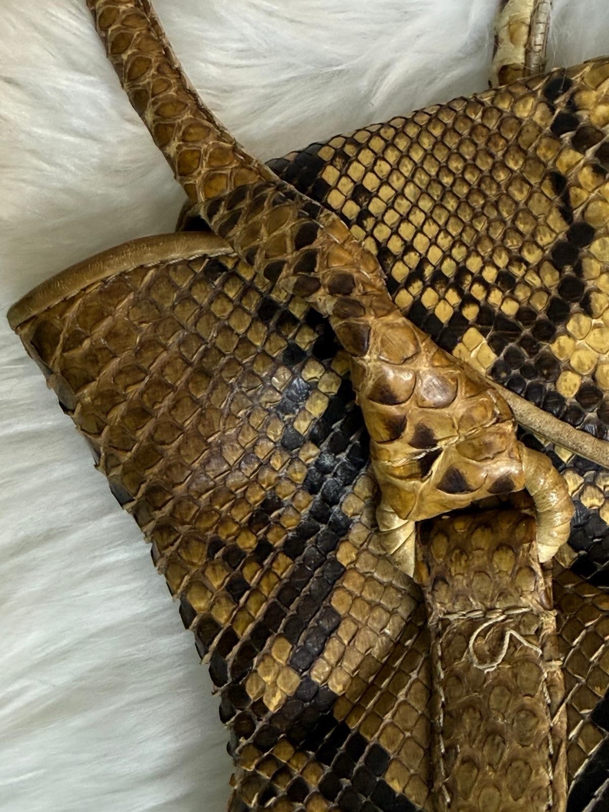 B. Makowsky Genuine Python Snakeskin Leather Larg… - image 12