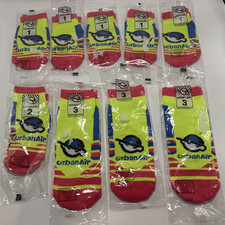 New Lot of 9 Total Pair of Urban Air in Sizes 1, 2, 3 Grippy Trampoline Socks