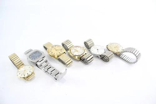 Vintage Mens Mechanical Watches Bulova Timex SPARES/REPAIRS x 6