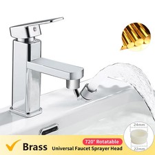 Brass ABS 720 Rotatable Splash Filter Universal Kitchen Faucet Sprayer Head Fle