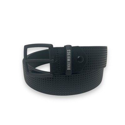 Men's Bikkembergs BKCU00591M Black Leather Belt With Punching