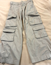 Abercrombie kids Girl's khaki cargo pants cotton blend 7/8