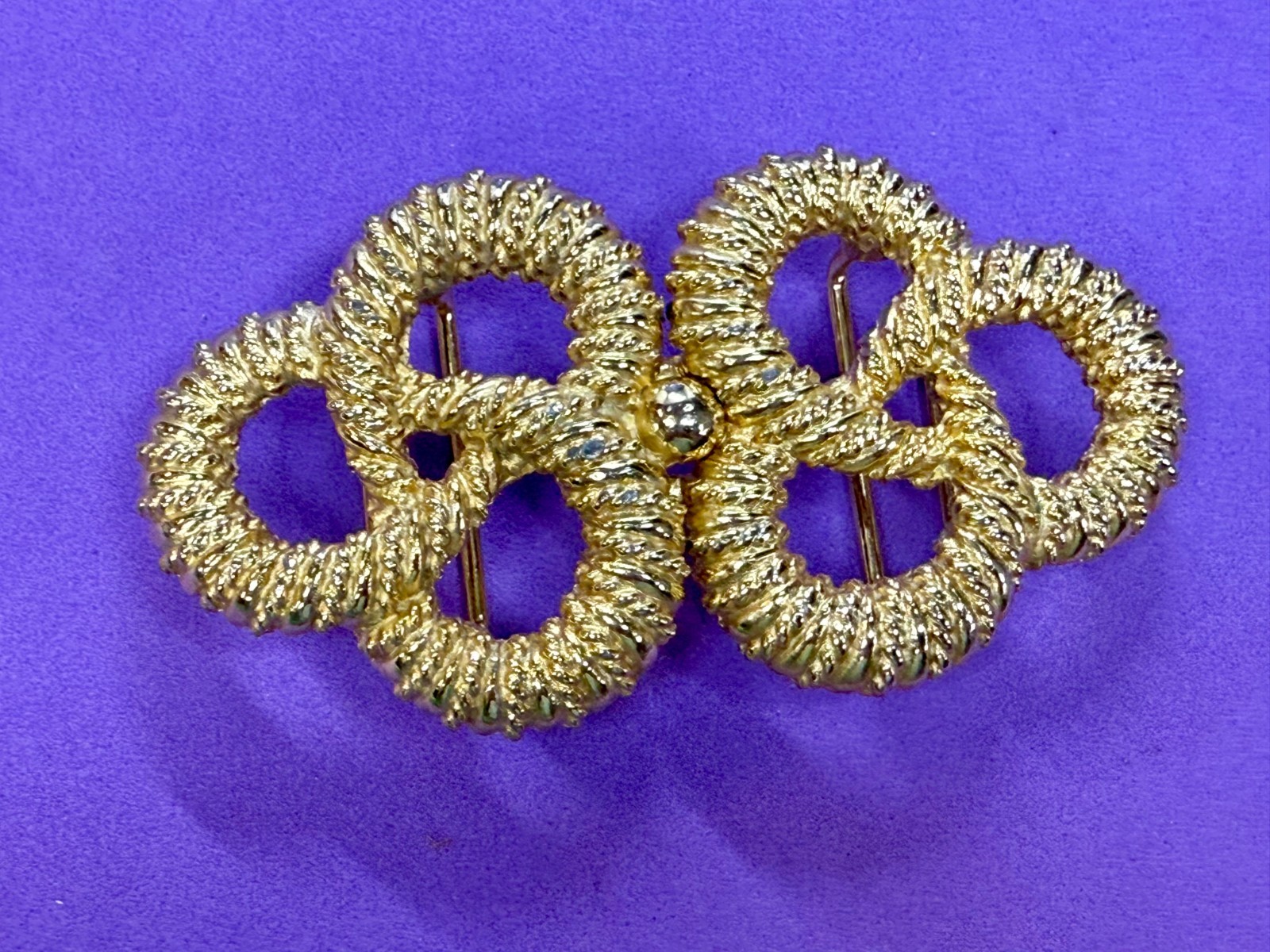 Knotted Rope Textured Interlocking Two Piece  Gol… - image 15