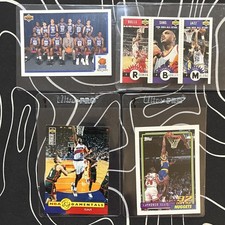 Upper Deck/Topps 1991-92 NBA Basketball 4-Card Lot Rodman Barkley Malone Ellis