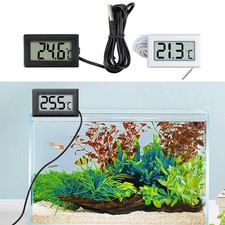 Set of 6 Digital Thermometers with External Probes for Aquariums Refrigerators