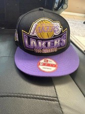 flat bill fitted lakers hat for men 9/50