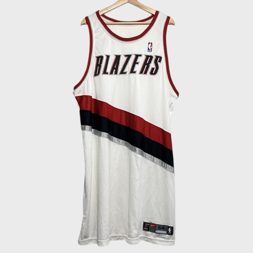 Vintage Nike Pro Cut Portland Trail Blazers 2002/03 weiß NBA Basketball Trikot 54