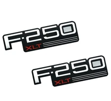 Fits For 92-97 F250 Xlt Car Fender Side Left Right Badge Emblem Set of 2