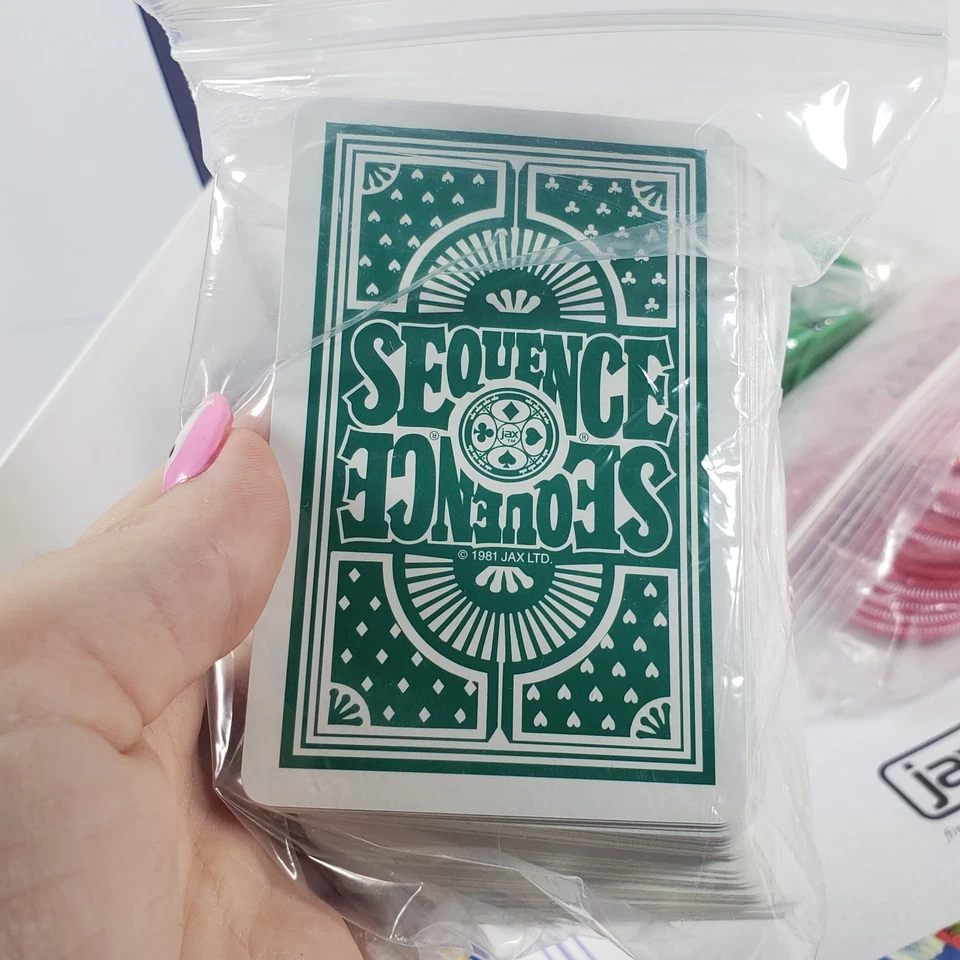 Juego Secuencia Jumbo 100% COMPLETO! Alfombra gigante 32"x27" 1996 Jax usada en excelente estado Foto 3 de 4