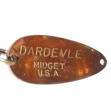 Vintage Eppinger Dardevle Midget Fishing Lure Spoon Copper 1.5" Made in USA