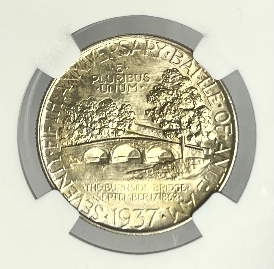 1937 Antietam Commemorative 50¢ Half Dollar NGC MS67 Featuring Gen.Robert E. Lee - Image 3 of 4