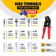 Spade Terminal Set 900Pcs with Pliers For Quick Battery Disconnect Switch