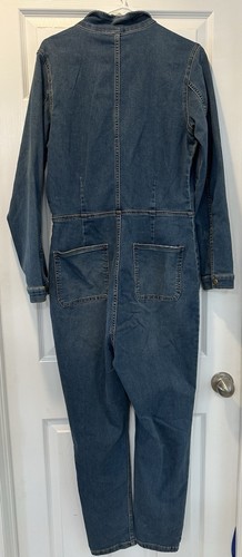 Free People Lennox Stretch Denim Jumpsuit Damen Gr. XL Overall Utility Blau - Bild 3 von 4