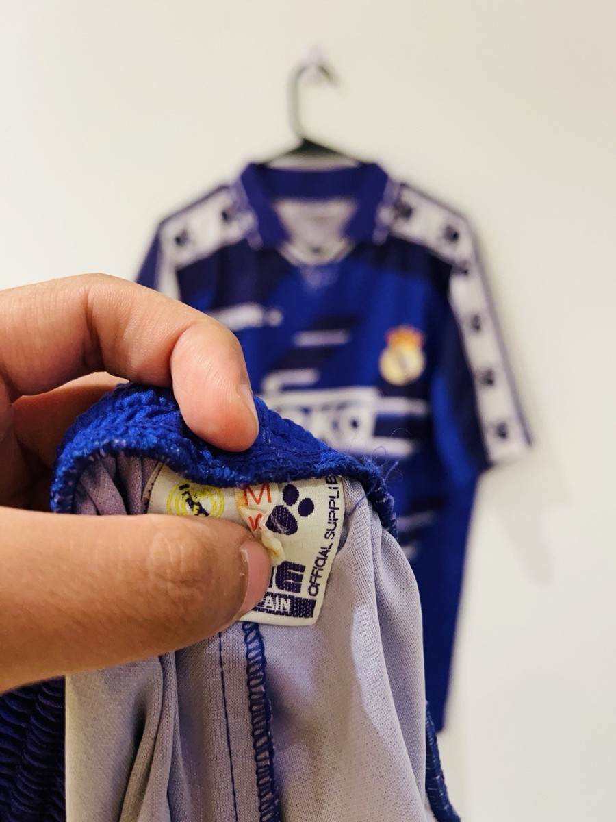 Real Madrid 1994/96 Away Jersey L + Shorts | eBay
