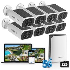 4MP Solar Battery Wireless Security Camera System Outdoor 2 Way Audio