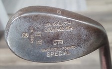 Antique Vintage BTN Butchart Nicholls Comp. Hickory Wood Shaft Golf Club Niblick
