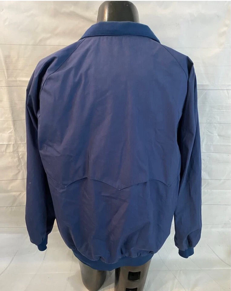 Chaqueta cortavientos Field & Stream para hombre 2XL-Alto azul marino cremallera completa forrada de franela de colección Foto 4 de 4