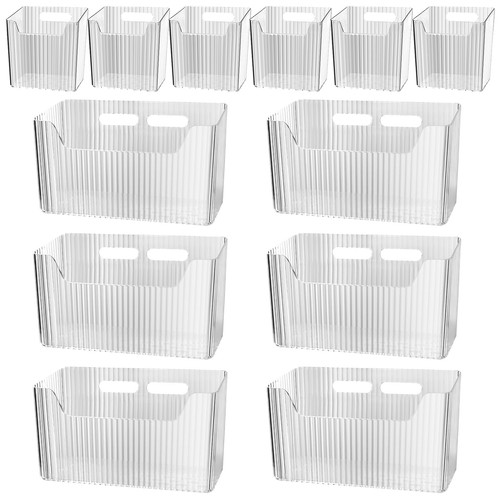 12 Pcs Storage Organizer Bins Wall Mounted Organizer BasketCabinet Door