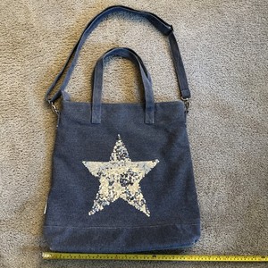 HTF Fun Stampers Journey Large Sequin Star Zippered Craft Tote Bag 5-6-1
