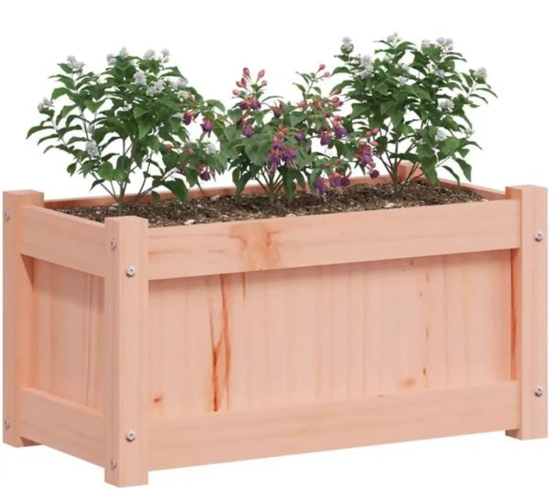 Pflanzkübel 2er Set Douglasien Holz unbehandelt 60x31x31 cm rechteckig Garten - Bild 4 von 4