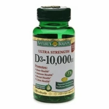Nature's Bounty D3 250mcg (10,000 IU), 72 Rapid Release Softgels Exp 1/27