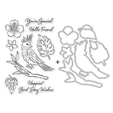 Hero Arts "COCKATOO" Bird Clear Stamps Only OR Stamp  Dies Bundle 2022