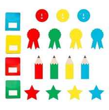 Teacher's Toolbox Horizon Group 30 Piece Paper Accents  Dry Erase Pockets NEW