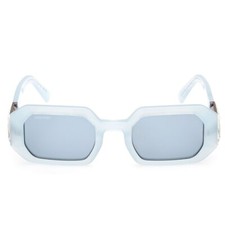 Swarovski SK 387 90V Blue Rectangular Plastic Sunglasses Frame 50-23-140 Stones