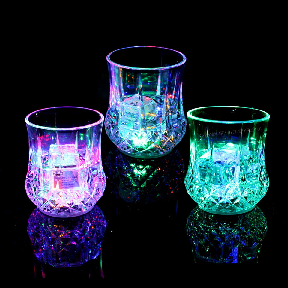Flashing Cup Wine Beer Whisky Mug Water Beverage Drinking Glass LED Automatic - Image 2 of 4