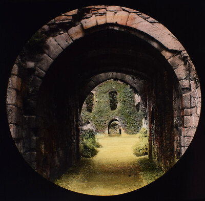 ARCHWAY BEAUMARIS CASTLE WALES C1890 Magic Lantern Slide PHOTOGRAPH