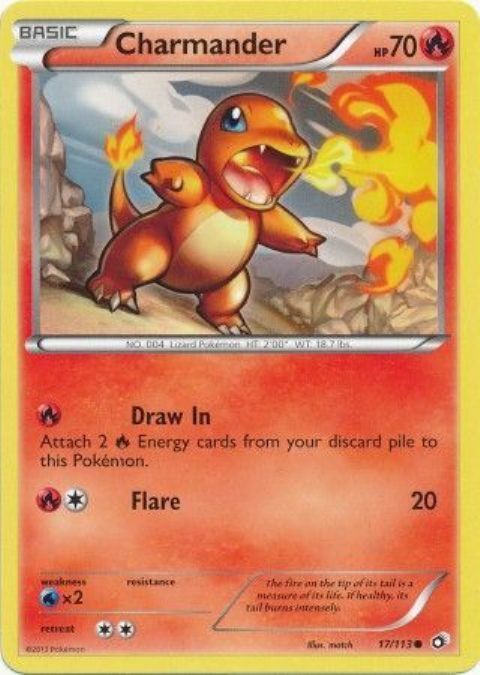Charmander 17/113 B&W Legendary Treasures Common PERFECT MINT! Pokémon