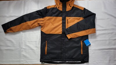 NEW COLUMBIA MEN'S TIPTON PEAK II INSULATED HOODED JACKET SIZE L IN MULTICOLOR