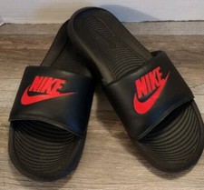 Men's Nike Victori One Slide Black/University Red CN9675 004 