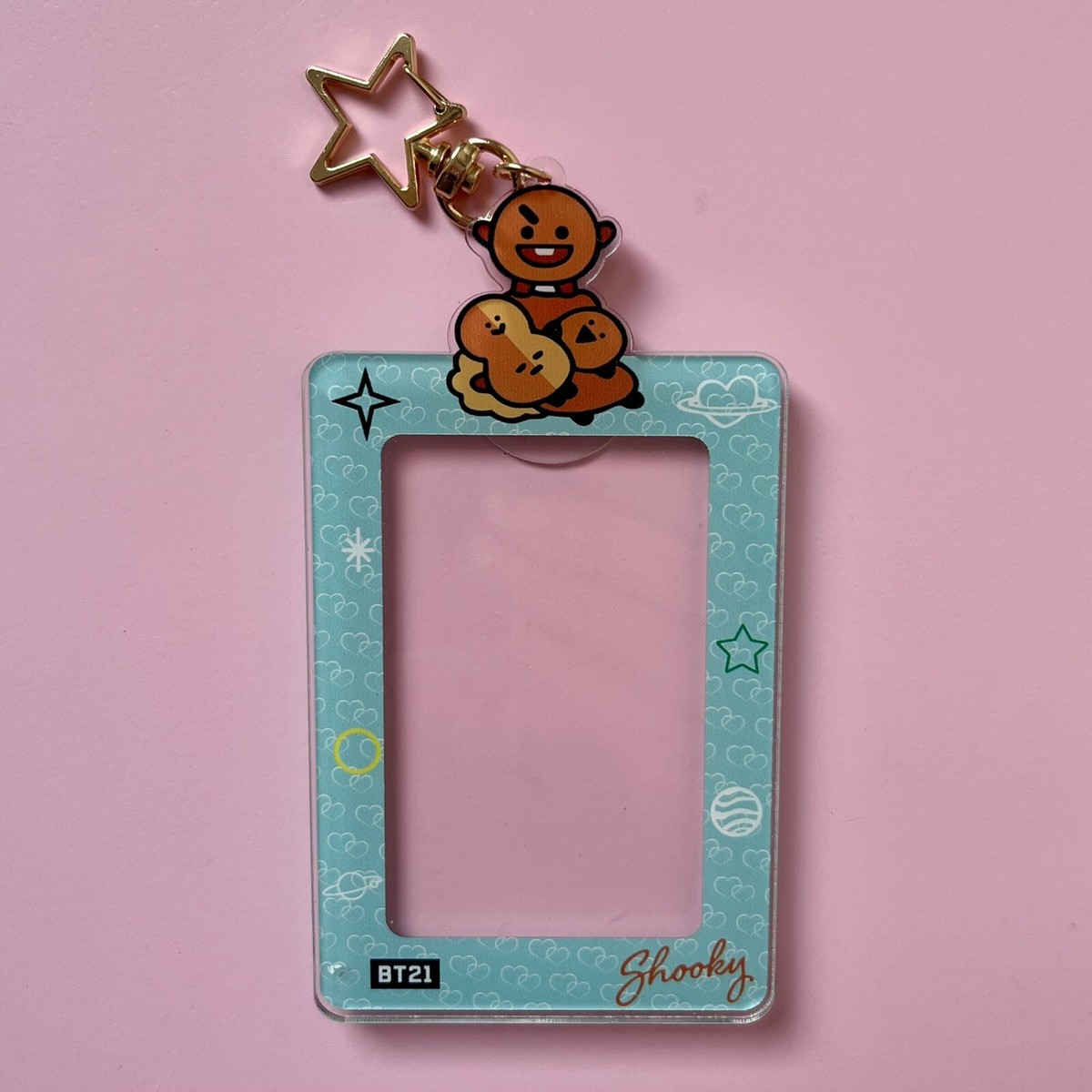 BT21 Shooky photocard holder case keyring. BTS SUGA Min Yoongi