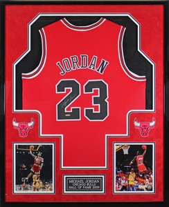 michael jordan signed jersey framed