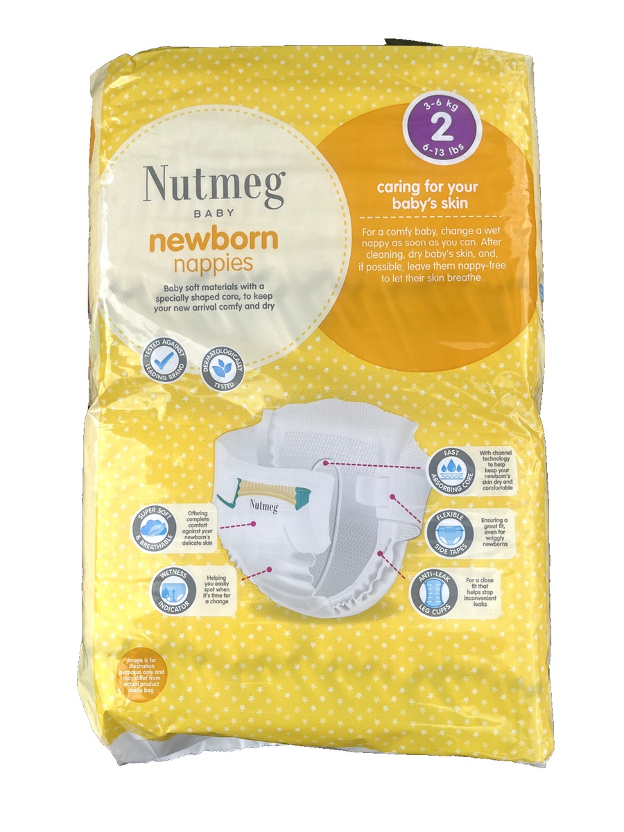 Nutmeg Newborn Nappies Size Nappies Morrisons Nutmeg Pampers