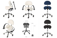 Sattel-Hocker mit Rückenlehne Sitzkomfort Bequem Neigung und Höhenverstellbar