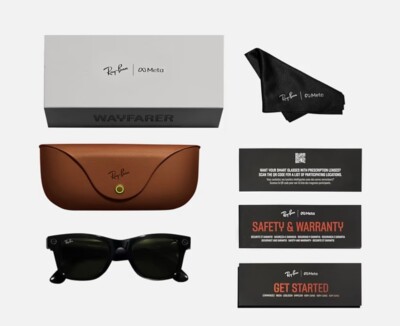 RAY-BAN Meta Wayfarer RW4008 Smart Sunglasses Matte Black/Red