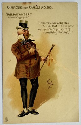 Künstler Litho Characters from Charles Dickens, Litho Mr. Micawber um 1910