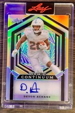 2023 Leaf ENCASED GOLD Rookie Continuum DEVON ACHANE AUTO RC SP /174