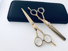 5.5"Professional hairdressing hair cutting Barber Scissors Thinning Shears Set
