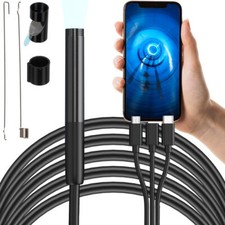 Caméra d'inspection endoscope caméra endoscope pour smartphone iphone câble d...