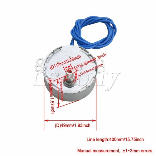 Undirectional Turntable Synchron Motor AC 110V 4W 15-18RPM for Air Conditioner - Picture 3 of 8