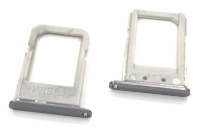 2x Original Samsung Galaxy S6 Plus Nano Sim Karten Halter Tray Karten Schwarz