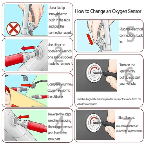 2x Sensor de oxígeno O2 para Toyota Corolla 2005-2008 1,8 L aguas arriba + aguas abajo - Imagen 6 de 12