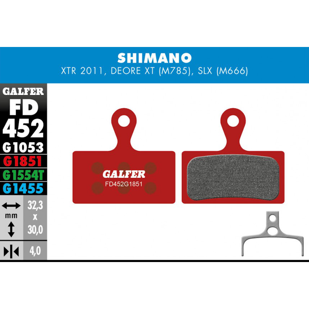 Galfer Shimano XT/XTR/SLX Brake Pads - Advanced Compound Disc MTB Bike New