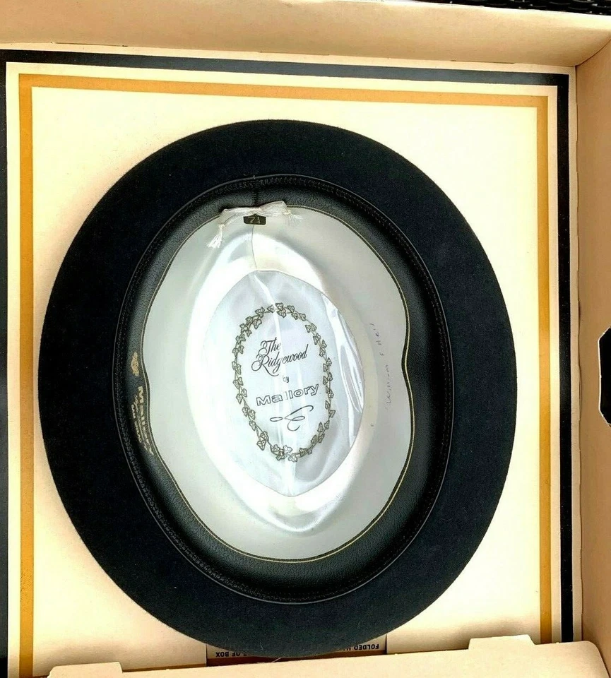 Retro 50's Mallory "The Ridgewood" Sam Snead Size 7 1/4 Gray Felt in Box MINT - Image 2 of 4