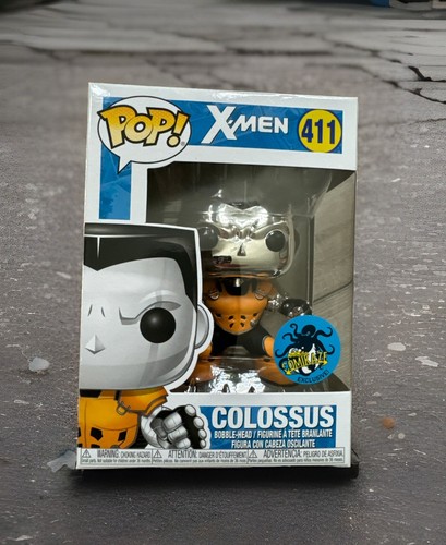 Funko Pop! Marvel X-Men Comikaze Exclusive Chrome Colossus #411 With Protector